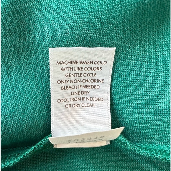 J. Jill Sleeveless Rounded Neck Knee Length Shift Dress Size‎ Large Green NWOT! - Picture 5 of 5